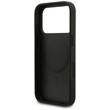 Husa pentru iPhone 18 Pro Max / iPhone 17 Pro Max - Guess Grained Gold Ring MagSafe (GUHMP18XPGHSMMK) - Black