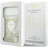 Husa de protectie Guess Resin Bottom Glitter compatibil cu iPhone 18 Pro / iPhone 17 Pro, Auriu