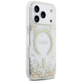 Husa de protectie Guess Resin Bottom Glitter compatibil cu iPhone 18 Pro / iPhone 17 Pro, Auriu