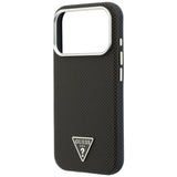 Husa de protectie Guess Kevlar Triangle Logo compatibil cu iPhone 18 Pro / iPhone 17 Pro, Maro