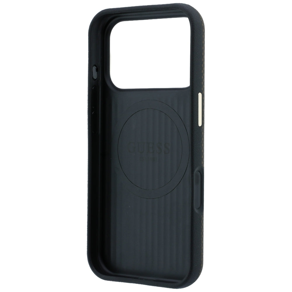 Husa de protectie Guess Kevlar Triangle Logo compatibil cu iPhone 18 Pro Max / iPhone 17 Pro Max, Maro