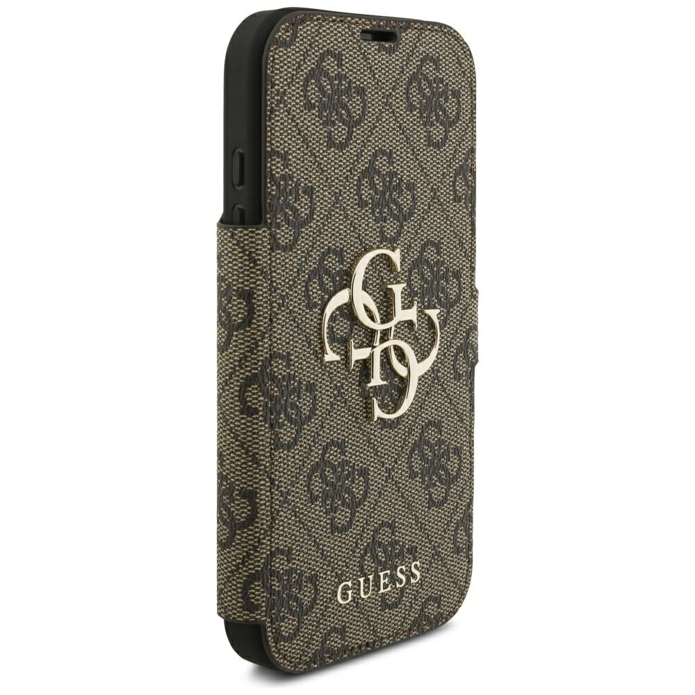 Husa de protectie Guess Book 4G compatibil cu iPhone 18 Pro Max / iPhone 17 Pro Max, Maro