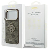 Husa de protectie Guess Hardcase 4G compatibil cu iPhone 18 Pro Max / iPhone 17 Pro Max, Maro