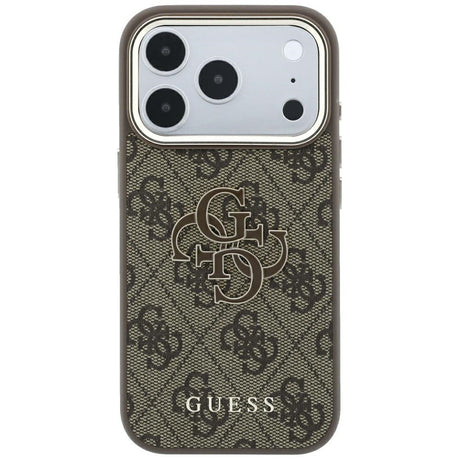 Husa de protectie Guess Hardcase 4G compatibil cu iPhone 18 Pro Max / iPhone 17 Pro Max, Maro