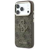 Husa de protectie Guess Hardcase 4G compatibil cu iPhone 18 Pro Max / iPhone 17 Pro Max, Maro