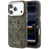 Husa de protectie Guess Hardcase 4G compatibil cu iPhone 18 Pro Max / iPhone 17 Pro Max, Maro