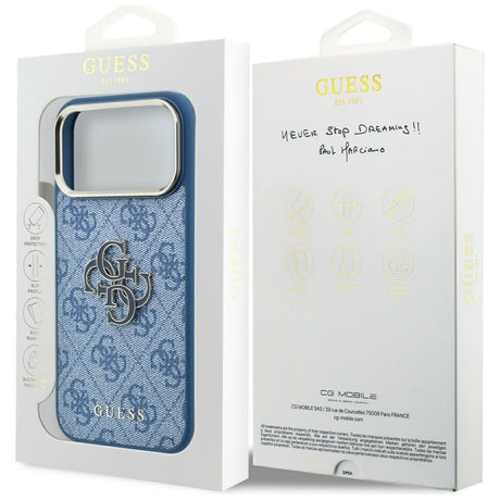 Husa de protectie Guess compatibil cu iPhone 17 Pro / iPhone 18 Pro, Albastru