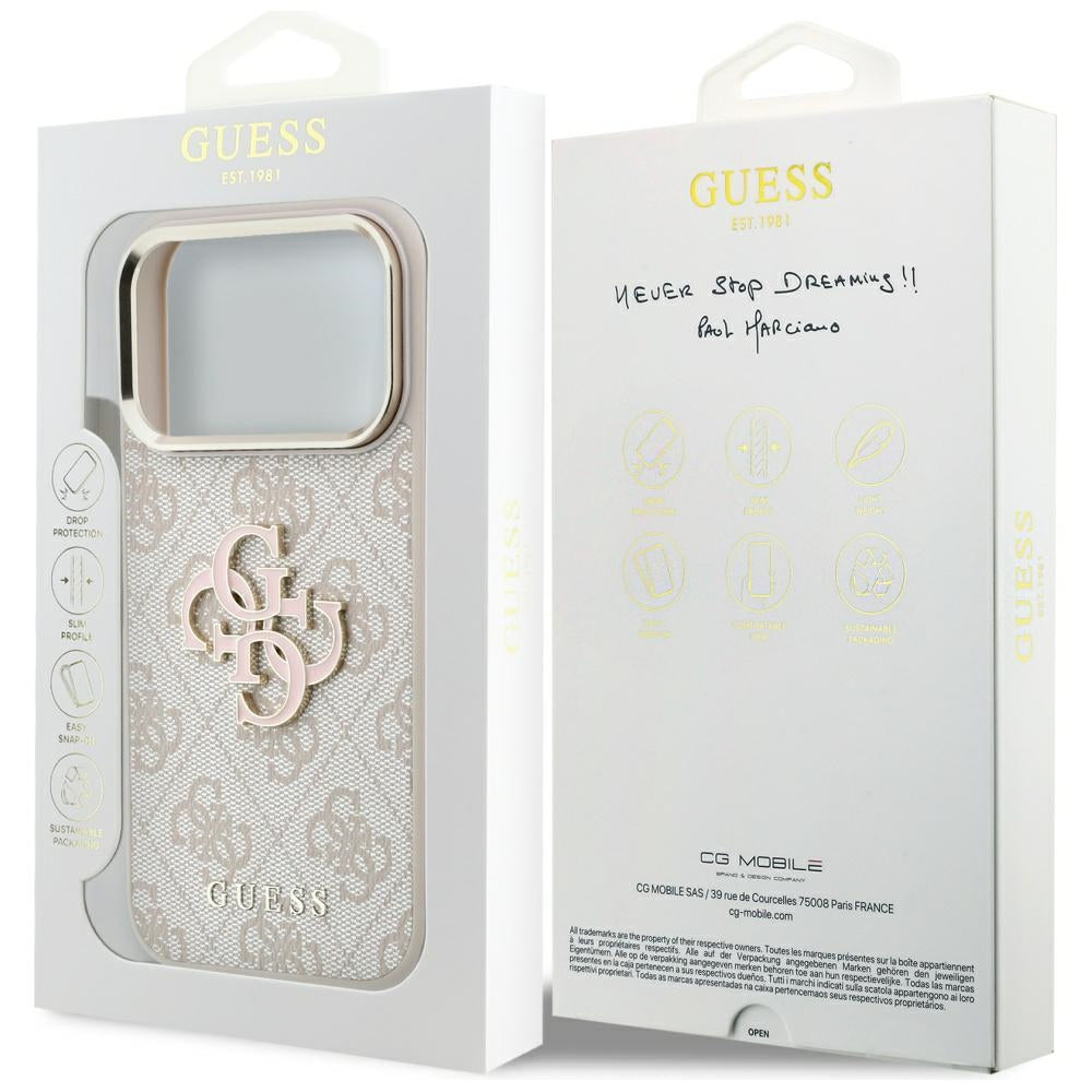 Husa de protectie Guess compatibil cu iPhone 17 Pro Max / iPhone 18 Pro Max, Roz