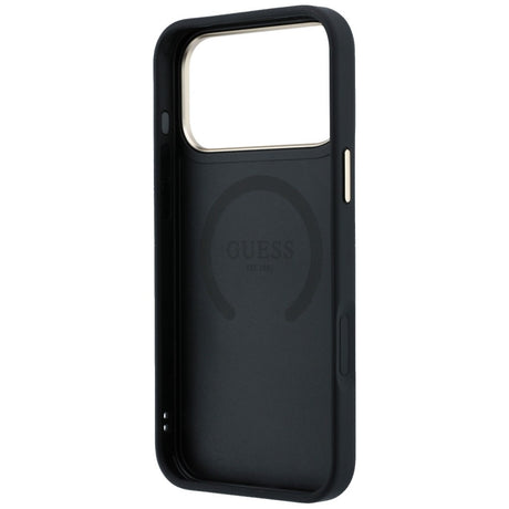 Husa de protectie Guess Peony compatibil cu iPhone 18 Pro / iPhone 17 Pro, Negru
