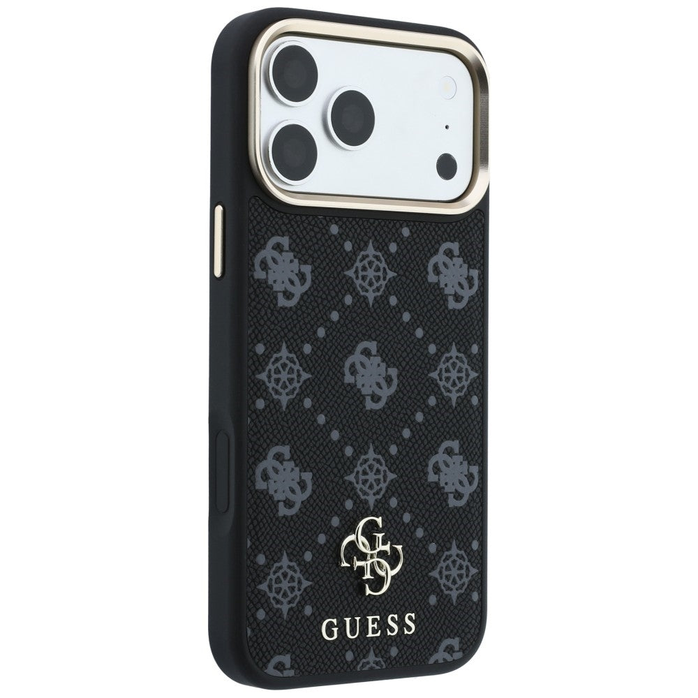 Husa de protectie Guess Peony compatibil cu iPhone 18 Pro / iPhone 17 Pro, Negru