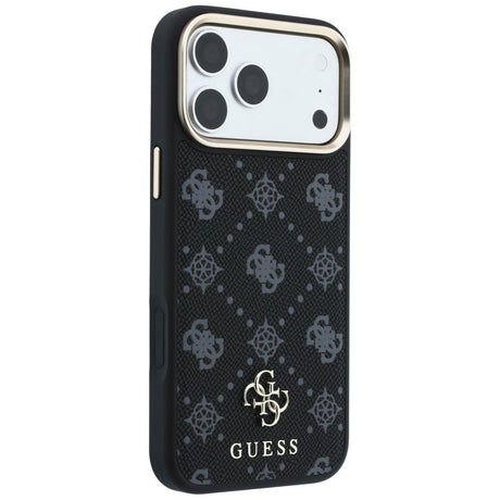 Husa de protectie Guess Peony compatibil cu iPhone 18 Pro / iPhone 17 Pro, Negru