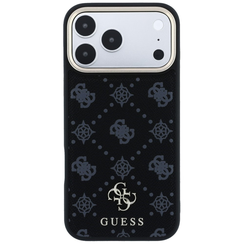 Husa de protectie Guess Peony compatibil cu iPhone 18 Pro / iPhone 17 Pro, Negru