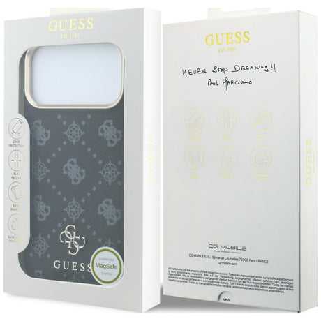 Husa de protectie Guess Peony 4G compatibil cu iPhone 18 Pro Max / iPhone 17 Pro Max, Negru