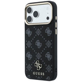 Husa de protectie Guess Peony 4G compatibil cu iPhone 18 Pro Max / iPhone 17 Pro Max, Negru