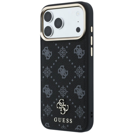 Husa de protectie Guess Peony 4G compatibil cu iPhone 18 Pro Max / iPhone 17 Pro Max, Negru