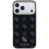 Husa de protectie Guess Peony 4G compatibil cu iPhone 18 Pro Max / iPhone 17 Pro Max, Negru