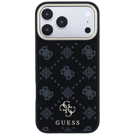 Husa de protectie Guess Peony 4G compatibil cu iPhone 18 Pro Max / iPhone 17 Pro Max, Negru