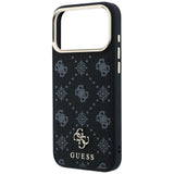 Husa de protectie Guess Peony 4G compatibil cu iPhone 18 Pro Max / iPhone 17 Pro Max, Negru