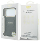 Husa de protectie Guess Saffiano Peony & Ring compatibil cu iPhone 18 Pro Max / iPhone 17 Pro Max, Negru