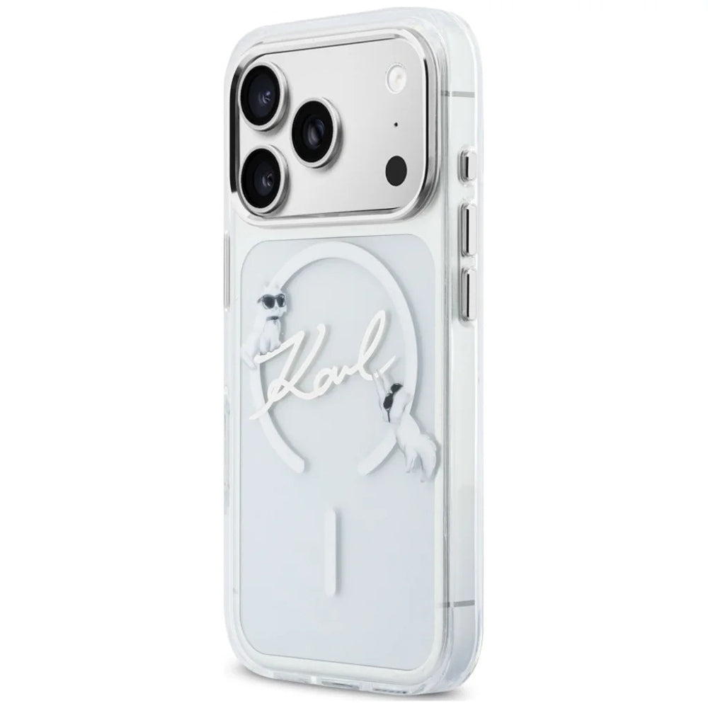 Husa de protectie Karl Lagerfeld compatibil cu iPhone 18 Pro / iPhone 17 Pro, Transparent