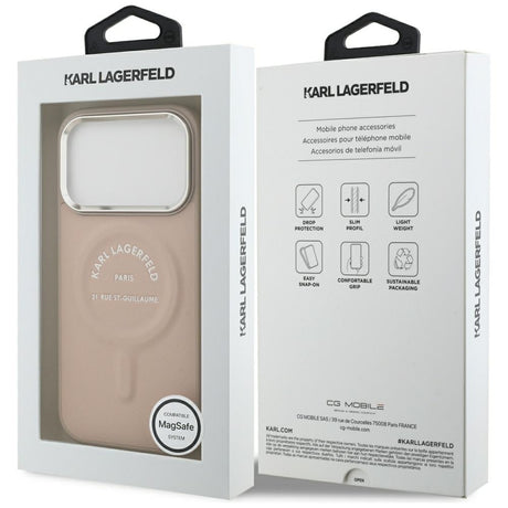Husa de protectie Karl Lagerfeld compatibil cu iPhone 18 Pro / iPhone 17 Pro, Roz