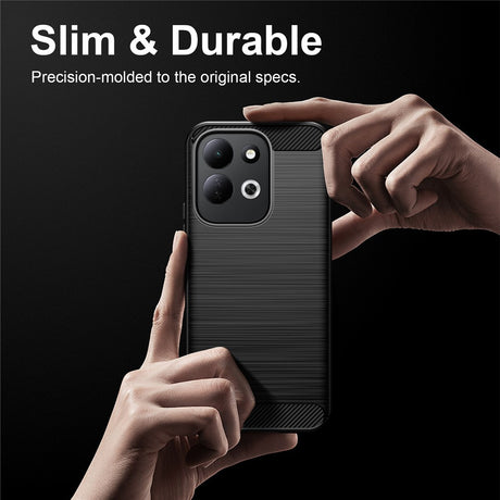 Husa de protectie Techsuit Carbon Silicone compatibil cu Xiaomi Redmi 17 4G / Redmi 17 5G, Negru