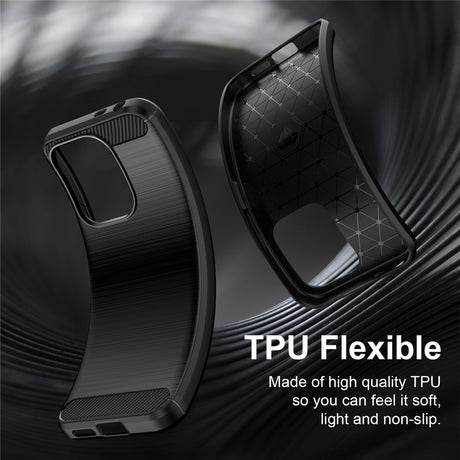 Husa de protectie Techsuit Carbon Silicone compatibil cu Xiaomi Redmi 17 4G / Redmi 17 5G, Negru