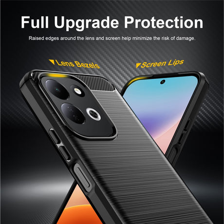 Husa de protectie Techsuit Carbon Silicone compatibil cu Xiaomi Redmi 17 4G / Redmi 17 5G, Negru