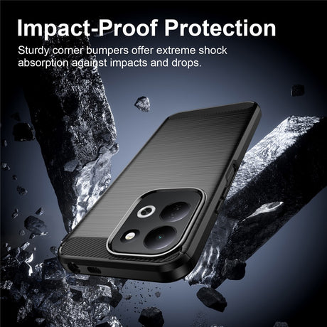 Husa de protectie Techsuit Carbon Silicone compatibil cu Xiaomi Redmi 17 4G / Redmi 17 5G, Negru