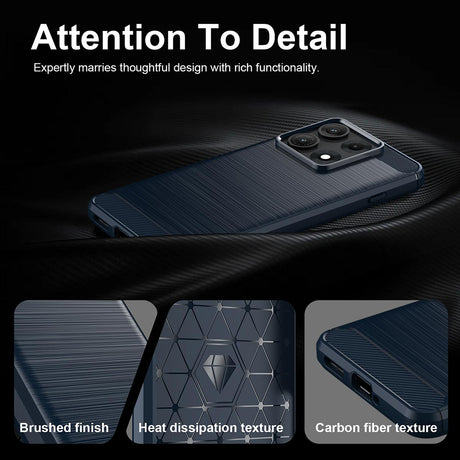 Husa de protectie Techsuit Carbon Silicone compatibil cu Motorola Edge 70 Max, Albastru