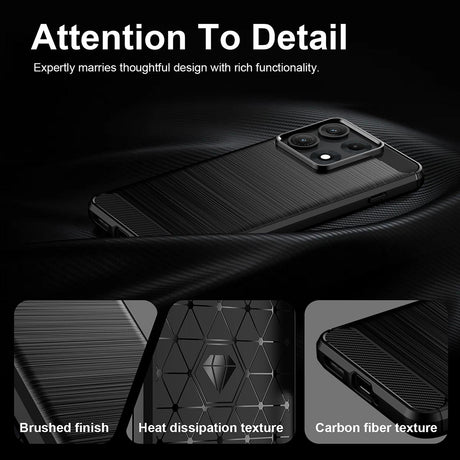 Husa de protectie Techsuit Carbon Silicone compatibil cu Motorola Edge 70 Max, Negru
