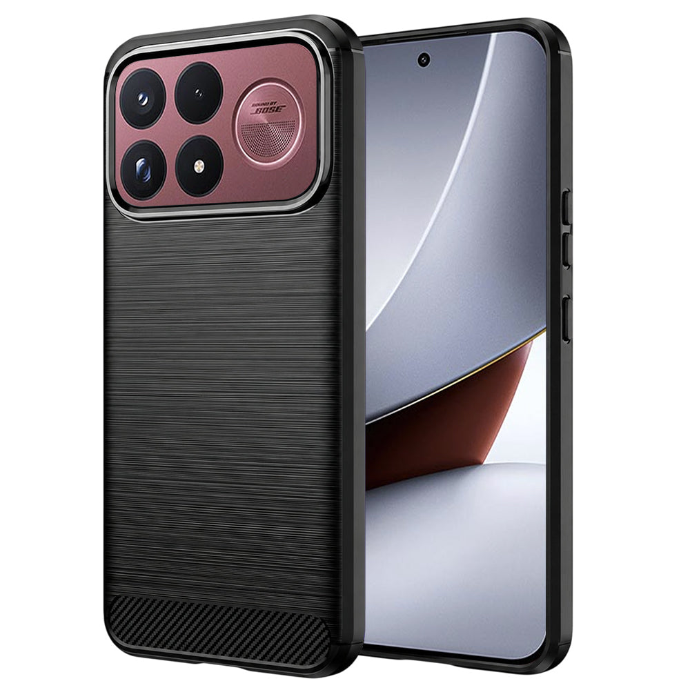 Husa de protectie Techsuit Carbon Silicone compatibil cu Xiaomi Poco F9 Ultra, Negru