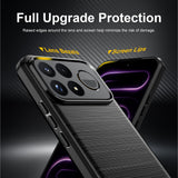 Husa de protectie Techsuit Carbon Silicone compatibil cu Xiaomi Poco F9 Ultra, Negru