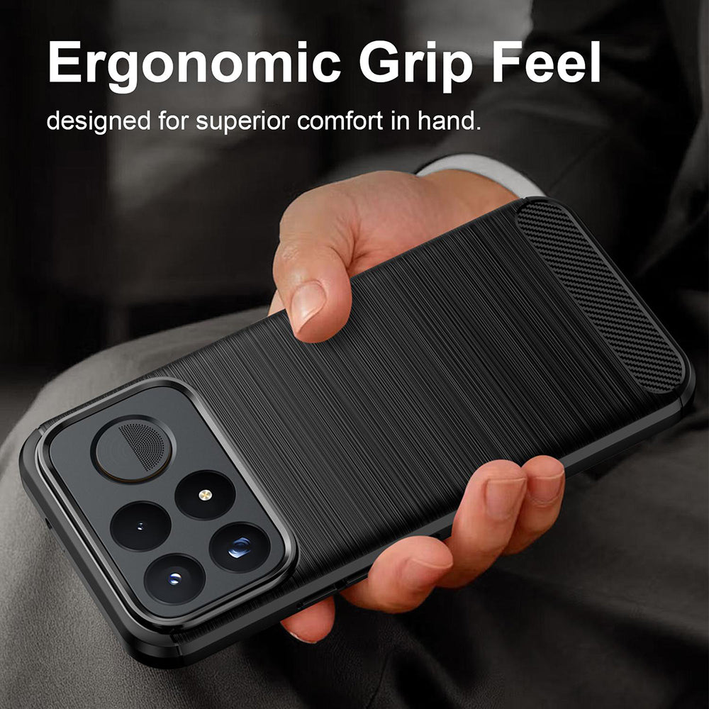Husa de protectie Techsuit Carbon Silicone compatibil cu Xiaomi Poco F9 Ultra, Negru