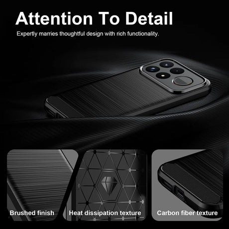 Husa de protectie Techsuit Carbon Silicone compatibil cu Xiaomi Poco F9 Pro, Negru