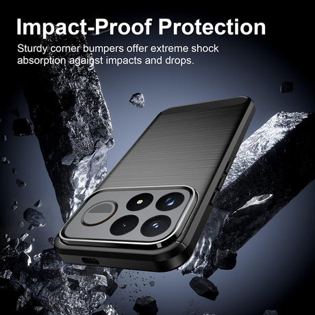 Husa de protectie Techsuit Carbon Silicone compatibil cu Xiaomi Poco F9 Pro, Negru