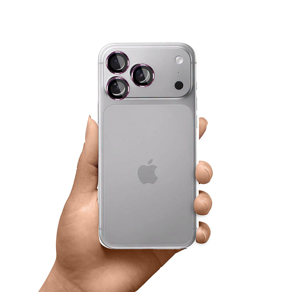 Folie de protectie 3mk Lens Protection Pro compatibil cu iPhone 18 Pro / iPhone 18 Pro Max, Visiniu