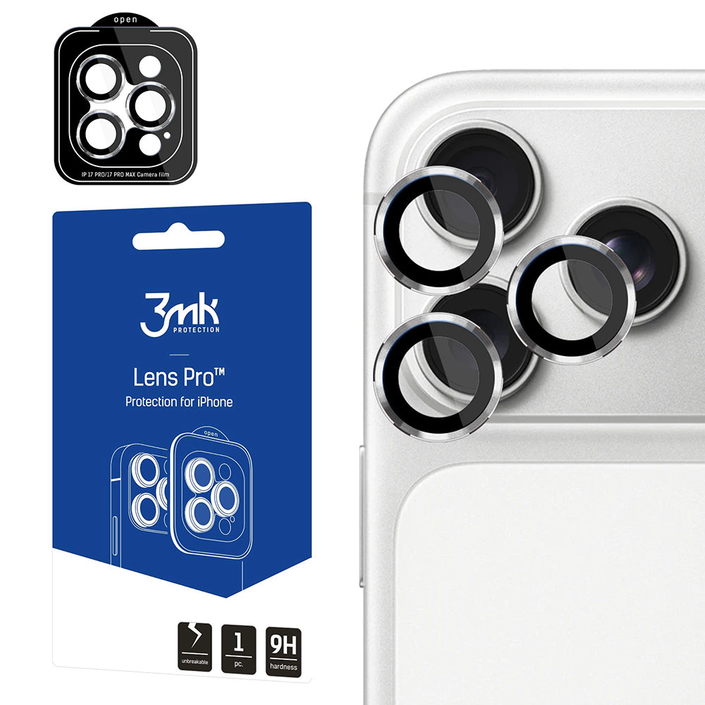 Folie de protectie 3mk Lens Protection Pro compatibil cu iPhone 18 Pro / iPhone 18 Pro Max, Argintiu