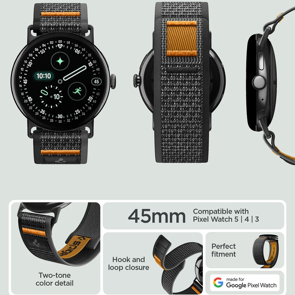 Curea smartwatch Spigen compatibil cu Google Pixel Watch 5 / Watch 4 / Watch 3 45mm, Albastru