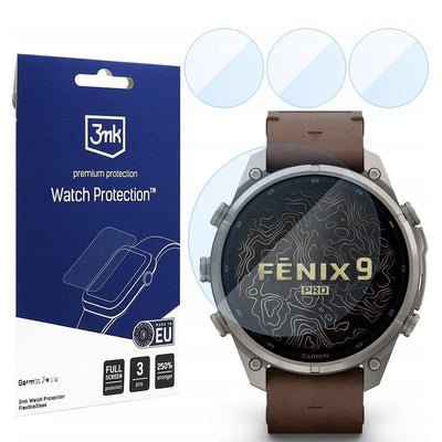 Folie smartwatch 3mk Fenix 9 Pro compatibil cu Garmin Fenix 9 Pro 47mm, Transparent