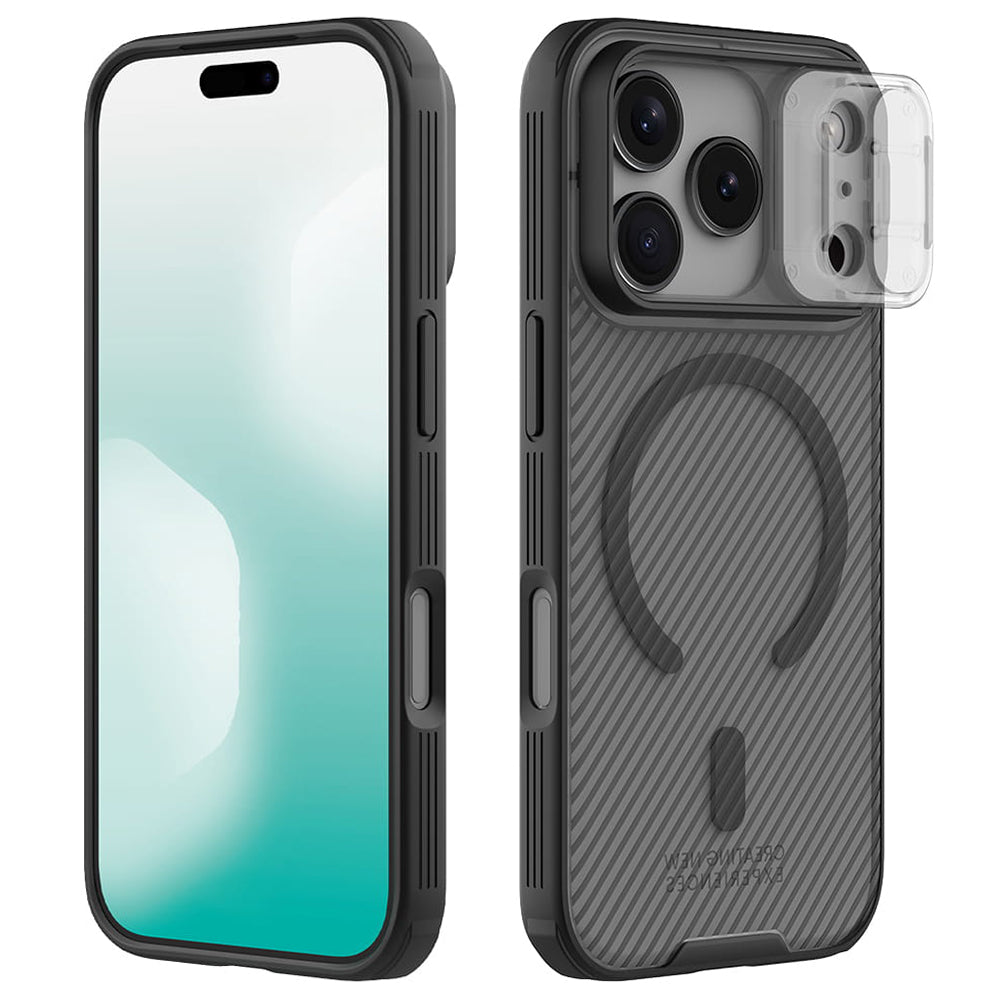 Husa de protectie Nillkin CamShield Pro Magnetic compatibil cu iPhone 17 Pro / iPhone 18 Pro, Negru Transparent