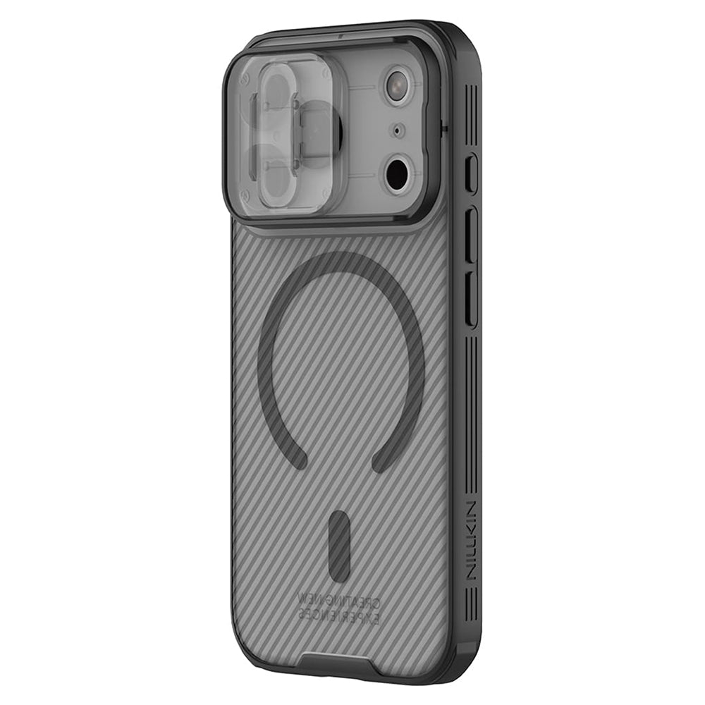 Husa de protectie Nillkin CamShield Pro Magnetic compatibil cu iPhone 17 Pro Max / iPhone 18 Pro Max, Negru Transparent