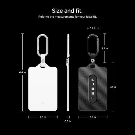 Carcasa Protectie pentru Card Acces Tesla (Set 2) - Spigen (ACP11405) - White / Black