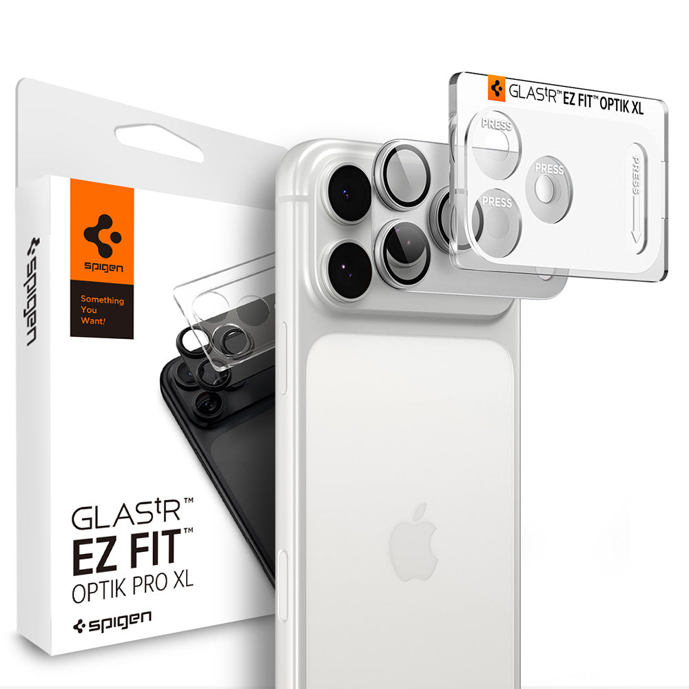 Folie de protectie Spigen Optik.tR EZ Fit Pro XL compatibil cu iPhone 18 Pro Max, Argintiu
