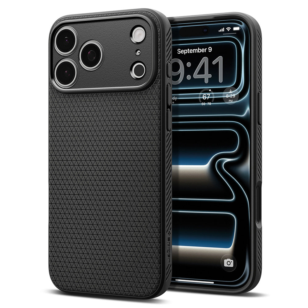 Husa de protectie Spigen Liquid Air compatibil cu iPhone 17 Pro / iPhone 18 Pro, Negru
