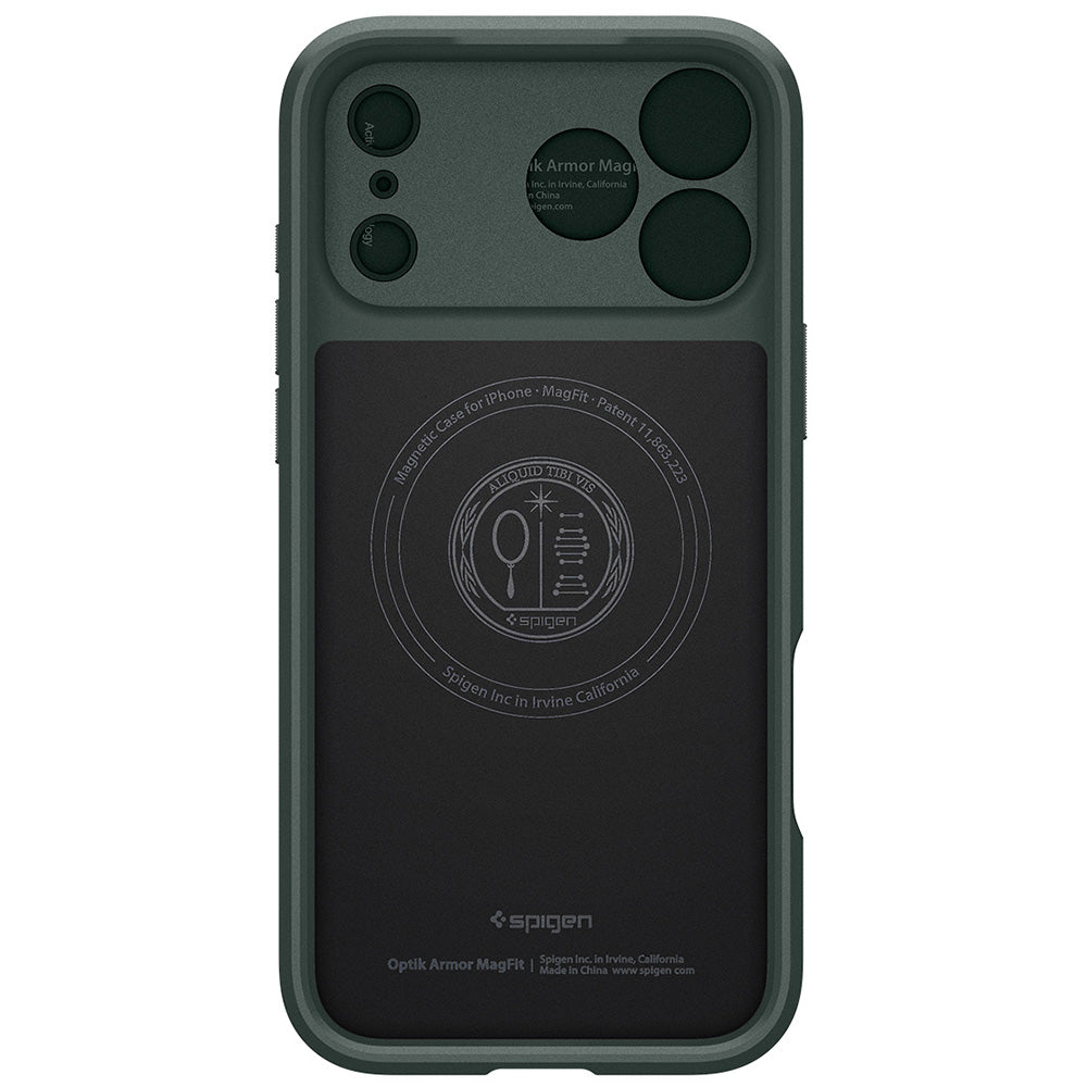 Husa de protectie Spigen Optik Armor compatibil cu iPhone 18 Pro / iPhone 17 Pro, Verde