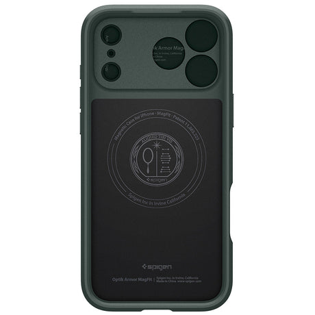 Husa de protectie Spigen Optik Armor compatibil cu iPhone 18 Pro / iPhone 17 Pro, Verde
