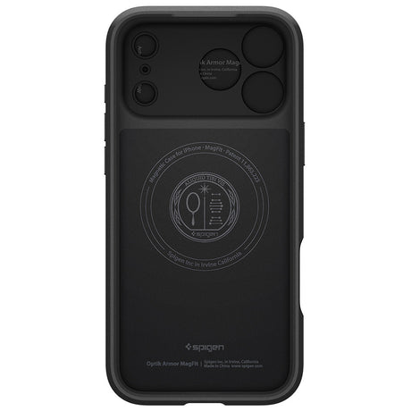 Husa de protectie Spigen Optik Armor compatibil cu iPhone 17 Pro Max / iPhone 18 Pro Max, Negru