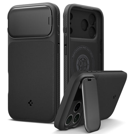 Husa de protectie Spigen Optik Armor compatibil cu iPhone 17 Pro Max / iPhone 18 Pro Max, Negru