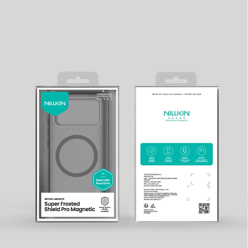 Husa de protectie Nillkin Super Frosted Shield Pro compatibil cu Xiaomi Poco F8 Pro, Negru Transparent